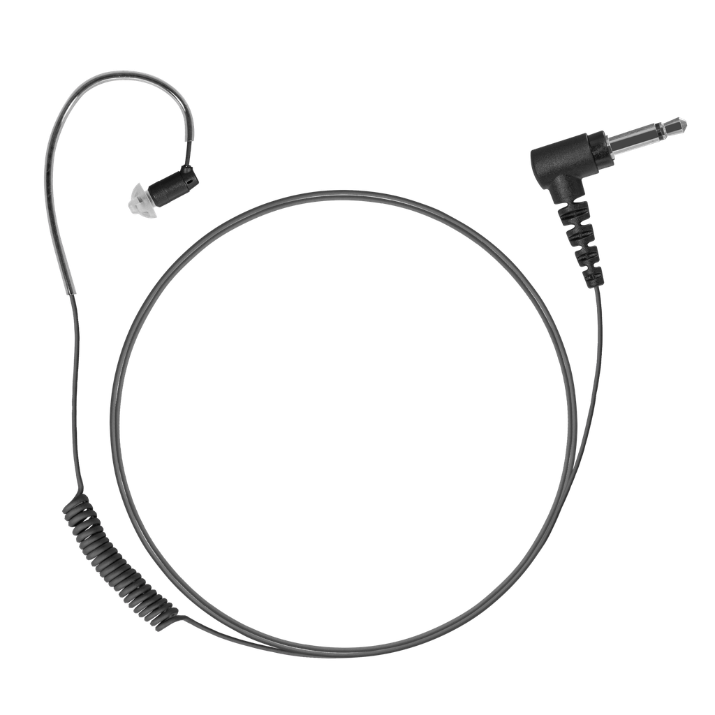 [HDIE-MSB-ROC30-3.5] MicroSlide Black - HDIE Receive-Only Radio Earpiece (3.5mm, 12 Inch Length)