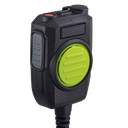 Speaker Microphone 8 Black w Green PTT, Emergency Button
