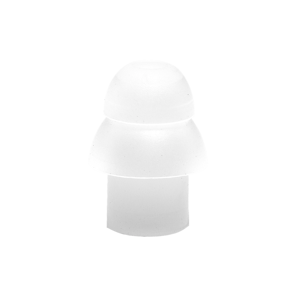 Clear 2 Level Ear Tips for Acoustic Tube Earpiece - 10 per pack