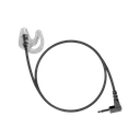 Receive Only High-Def In-Ear Gel Earpiece with Braided Fiber Cloth