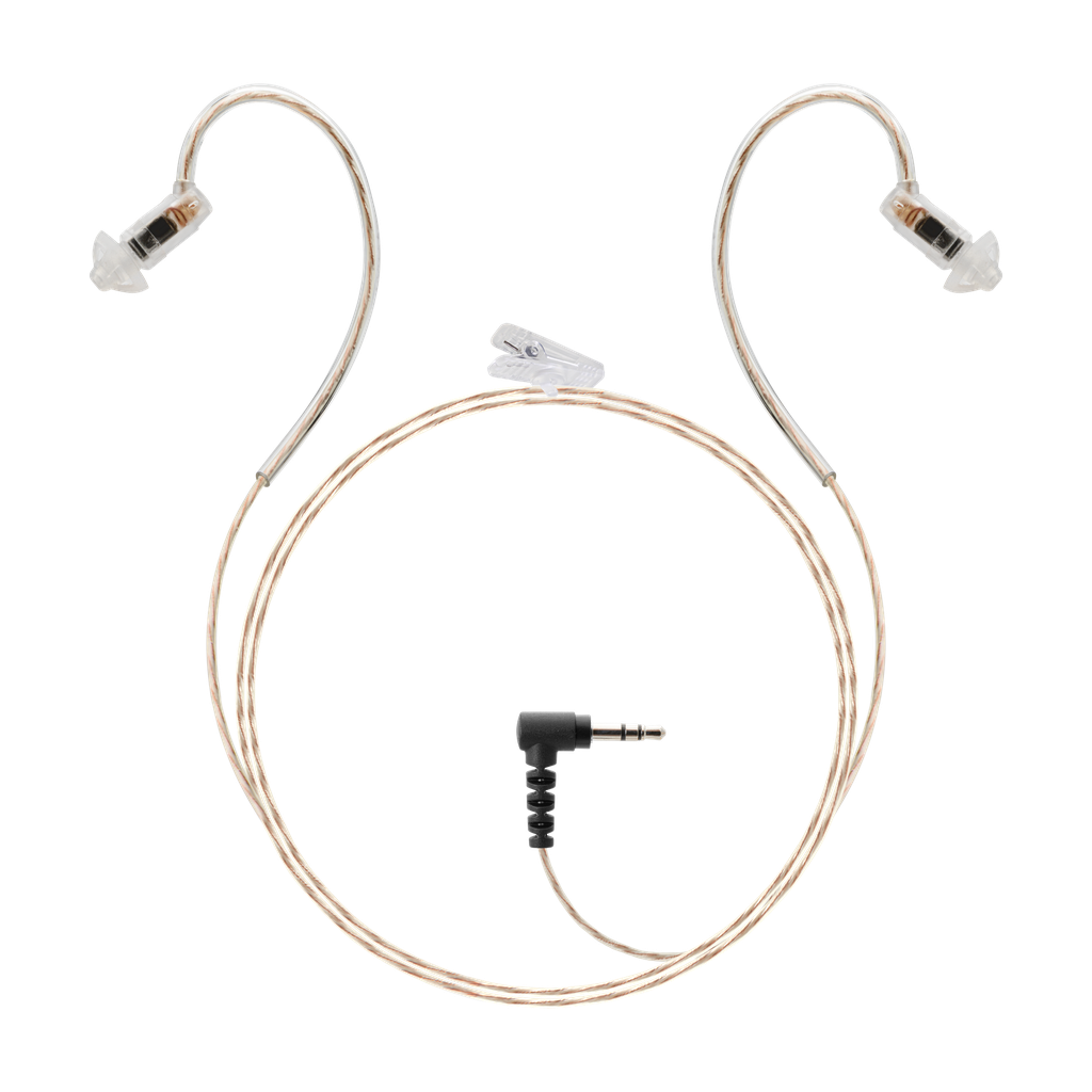 Receive Only Micro Slide Dual Ear Earpiece