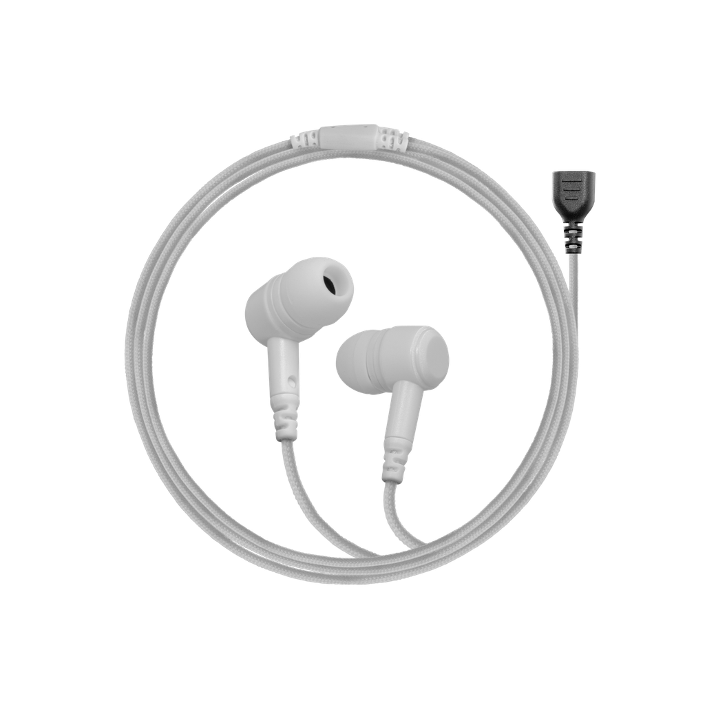 SnapLock White Covert Dual Earbud Earpiece