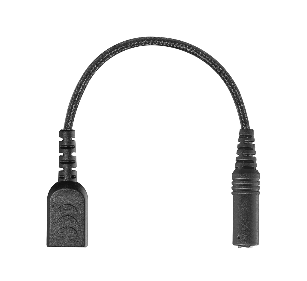 Adaptor Braided Dongle for Acoustic Tube to 3.5mm Adaptor Cable