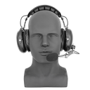 Over-the-Head Dual Muff Heavy Duty Headset with Adjustable Boom Mic