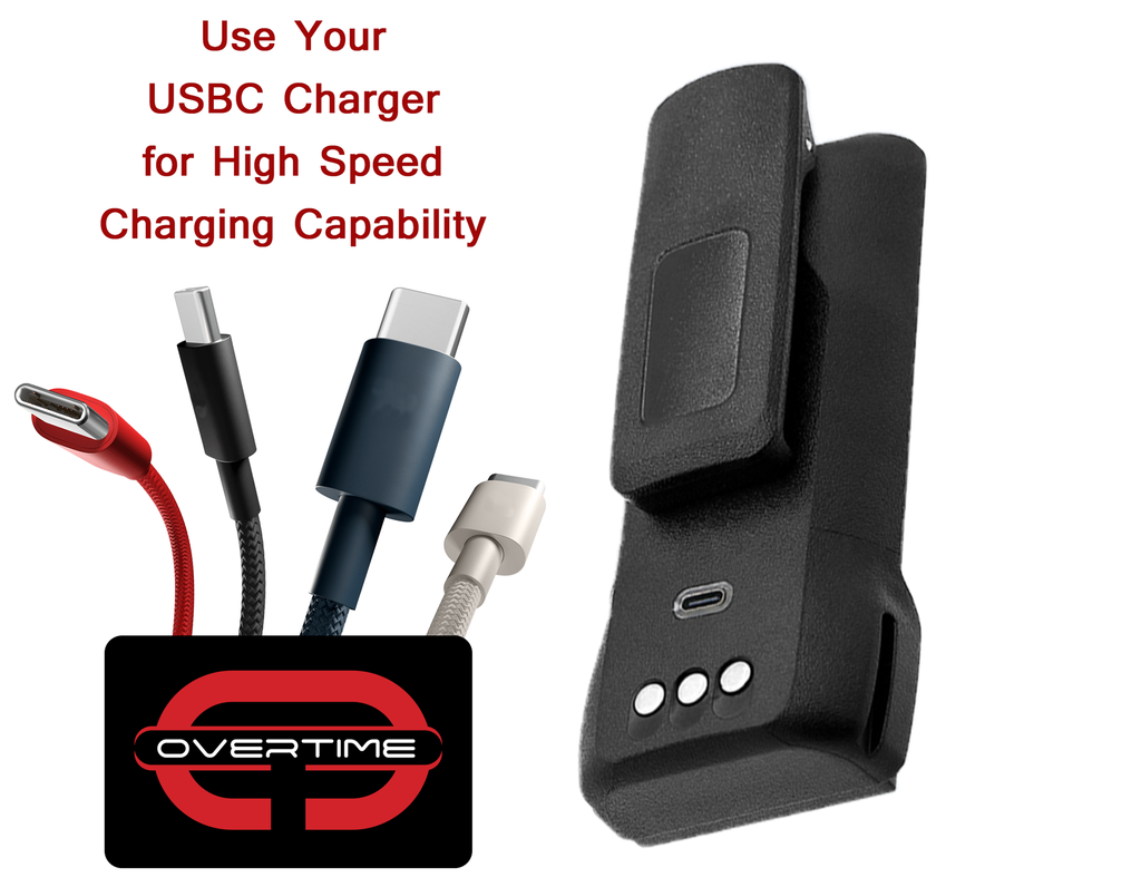 Li-Ion Battery for Motorola R2 Radios, 3350mAh, USBC