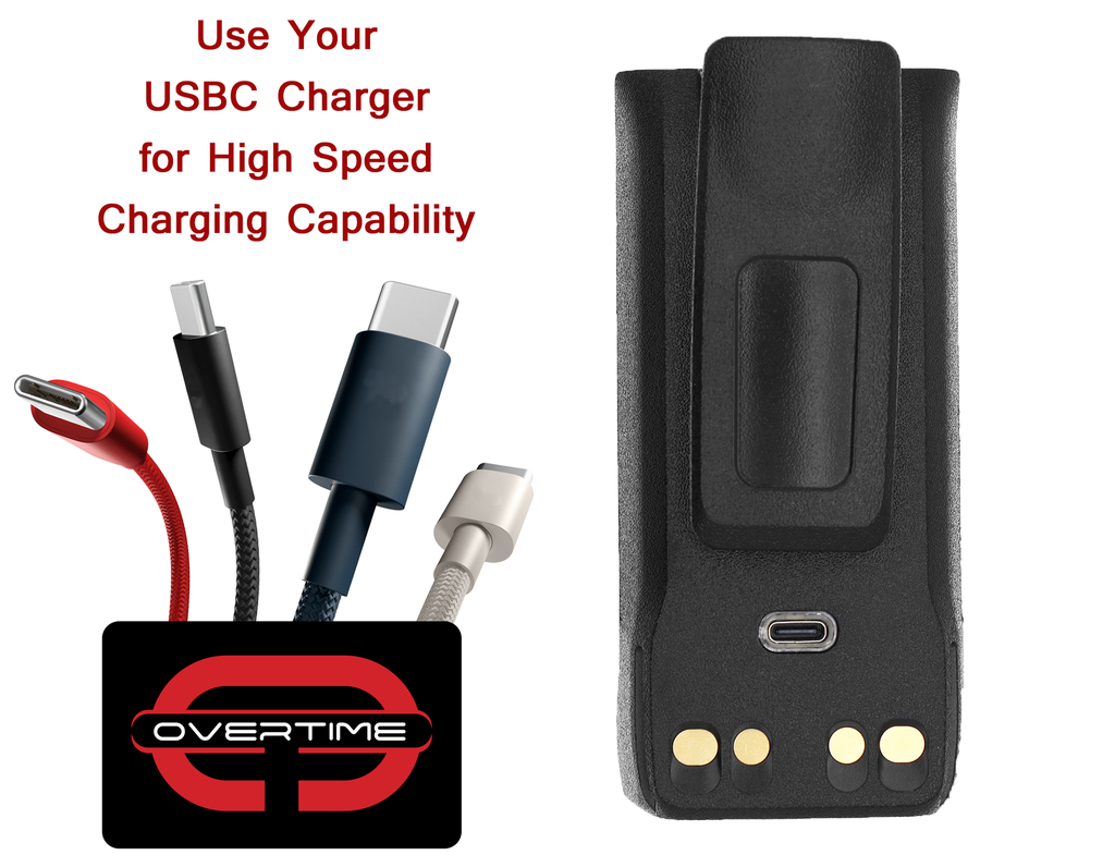 Li-Ion Battery for Motorola R7 Radios, 3350mAh, USBC