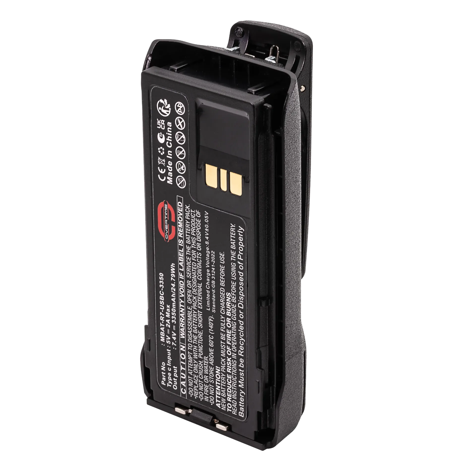 Li-Ion Battery for Motorola R7 Radios, 3350mAh, USBC