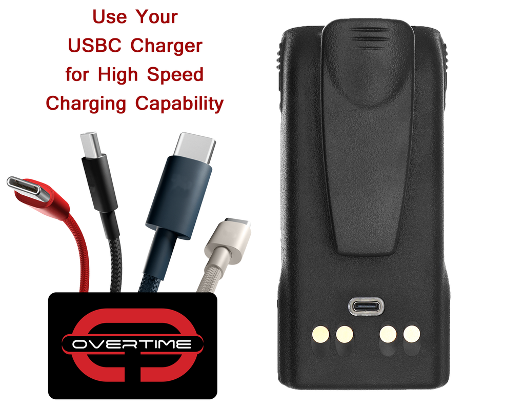 Li-Ion Battery for Motorola XTS Radios, 3350mAh, USBC