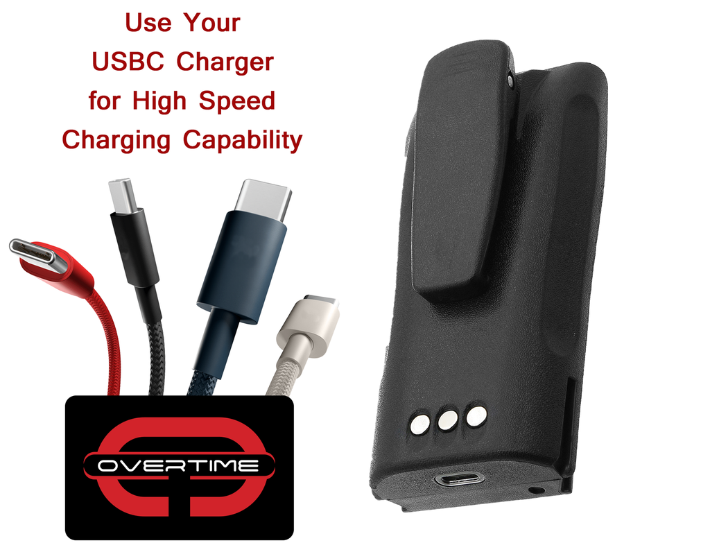 Li-Ion Battery for Motorola CP Radios, 3350mAh, USBC