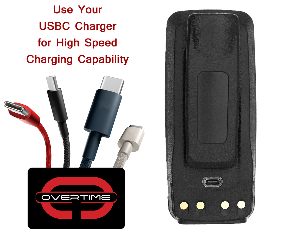 Li-Ion Battery for Motorola XPR6000 Radios, 3350mAh, USBC