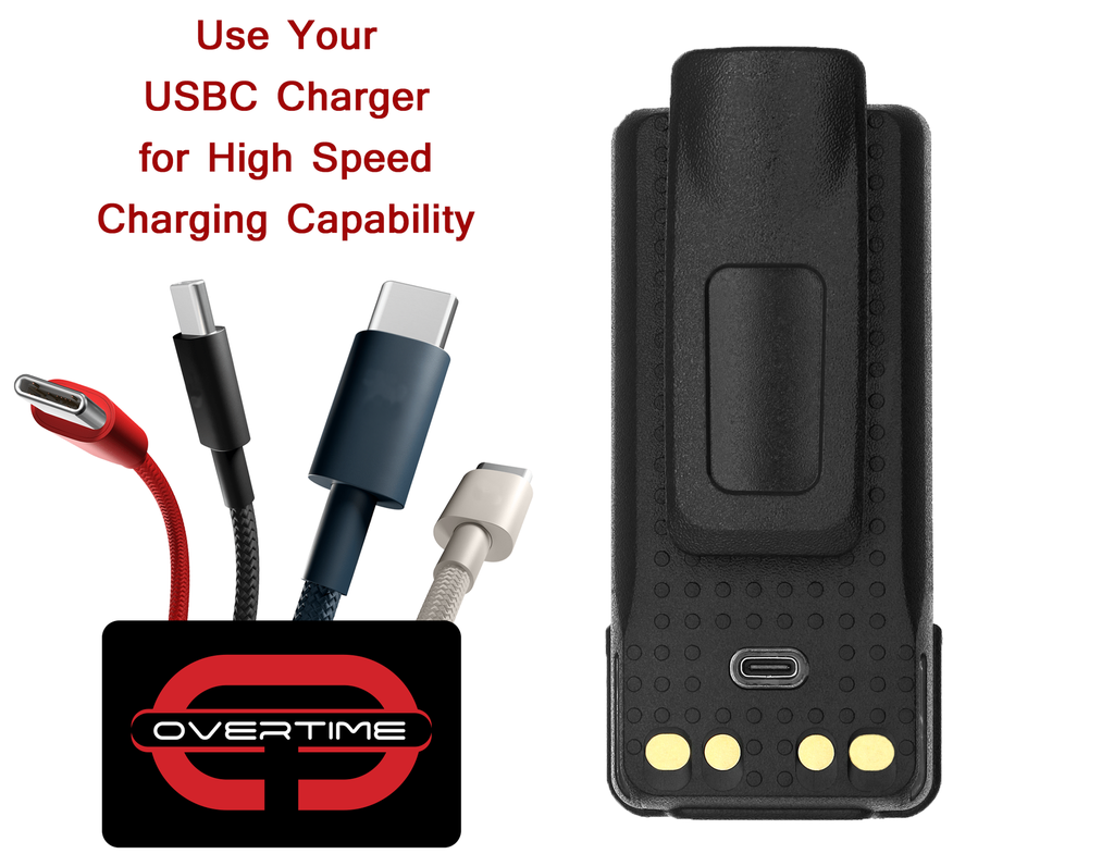 Li-Ion Battery for Motorola XPR3000 & 7000 Radios, 5000mAh, USBC