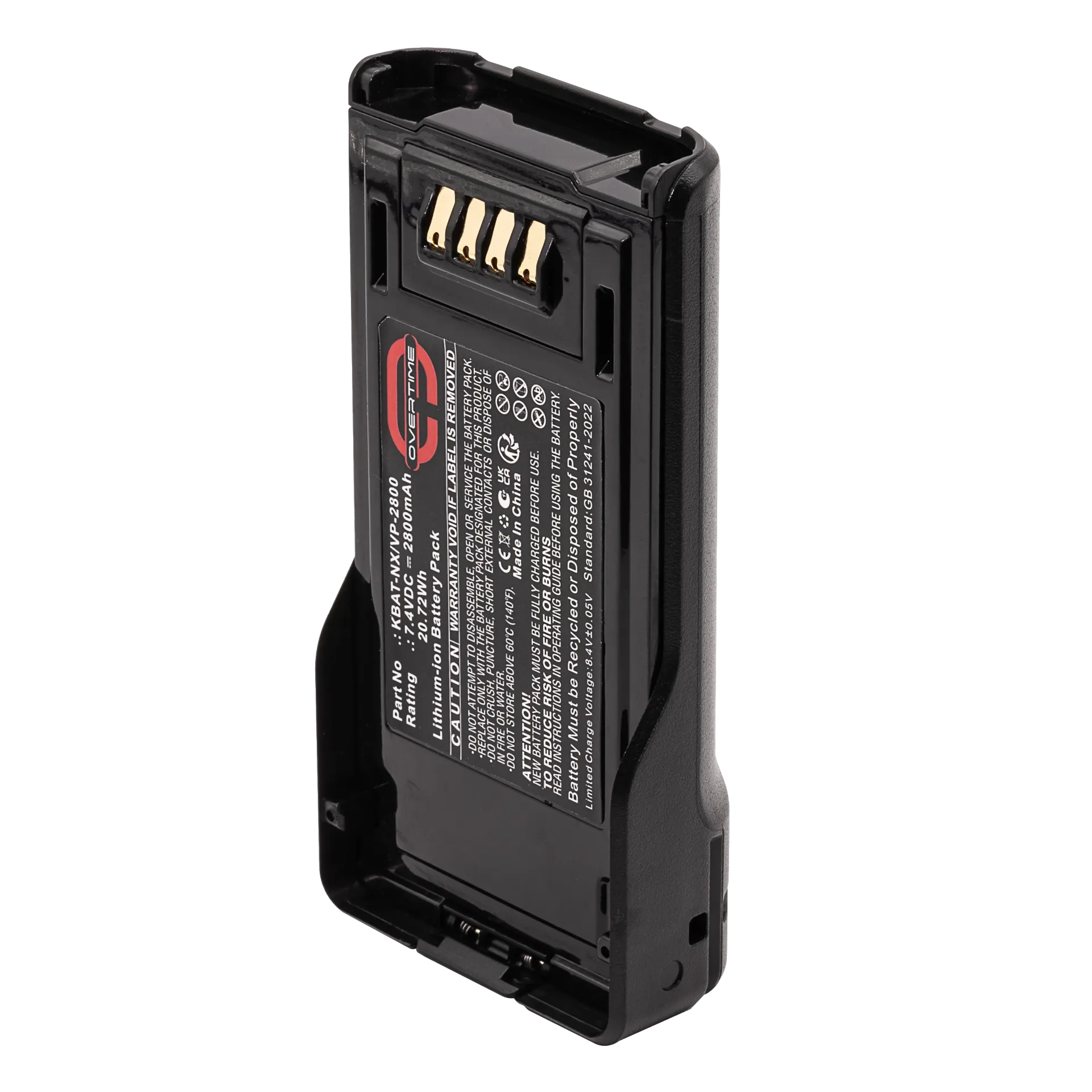 Li-Ion Battery for Kenwood NX5000 & VP Series Radios, 2800mAh