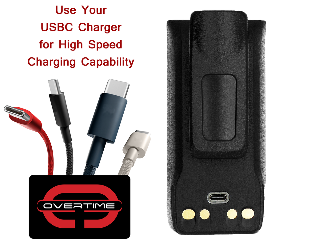 Li-Ion Battery for Motorola R7 Radios, 5000mAh, USBC