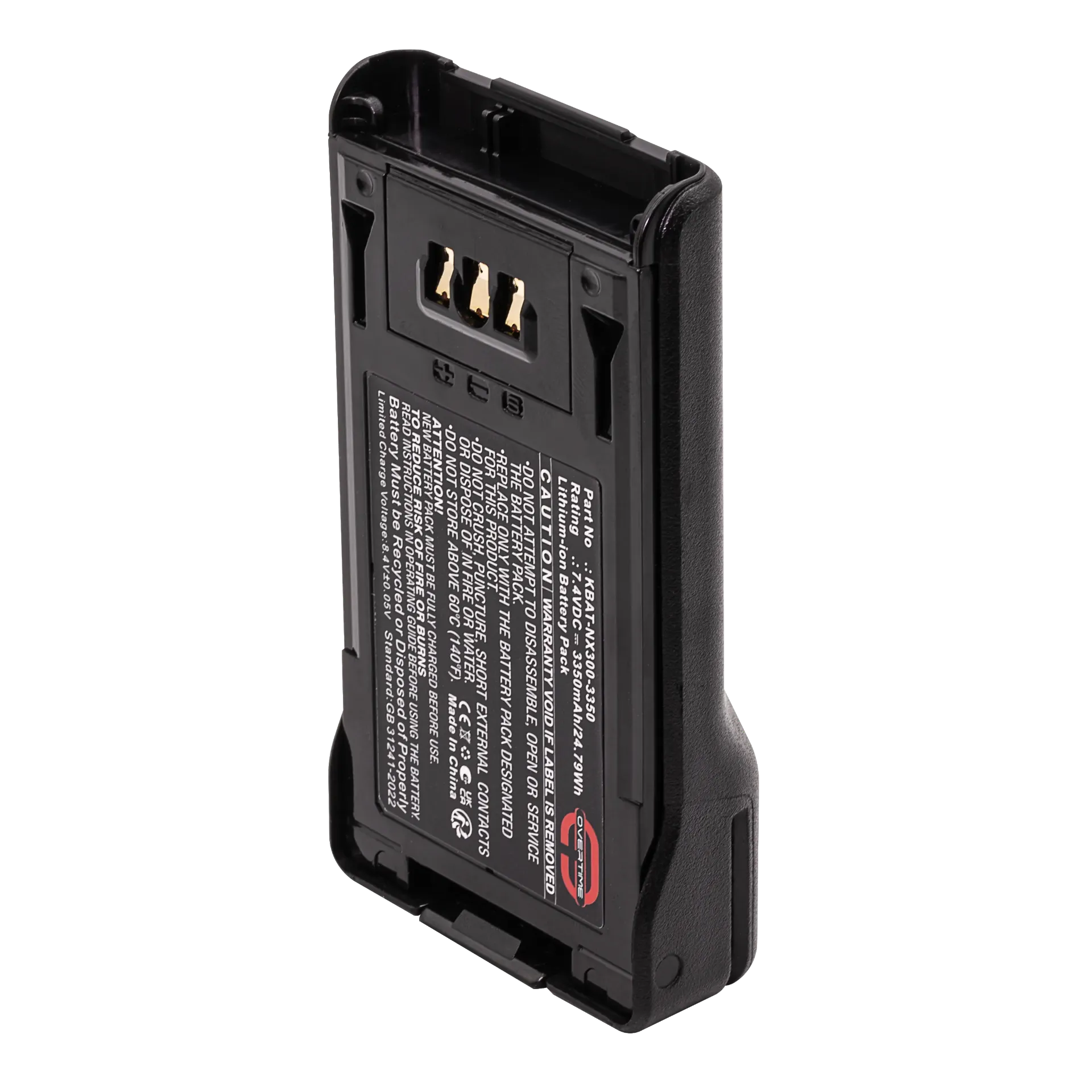 Li-Ion Battery for Kenwood NX300 Radio, 3350mAh