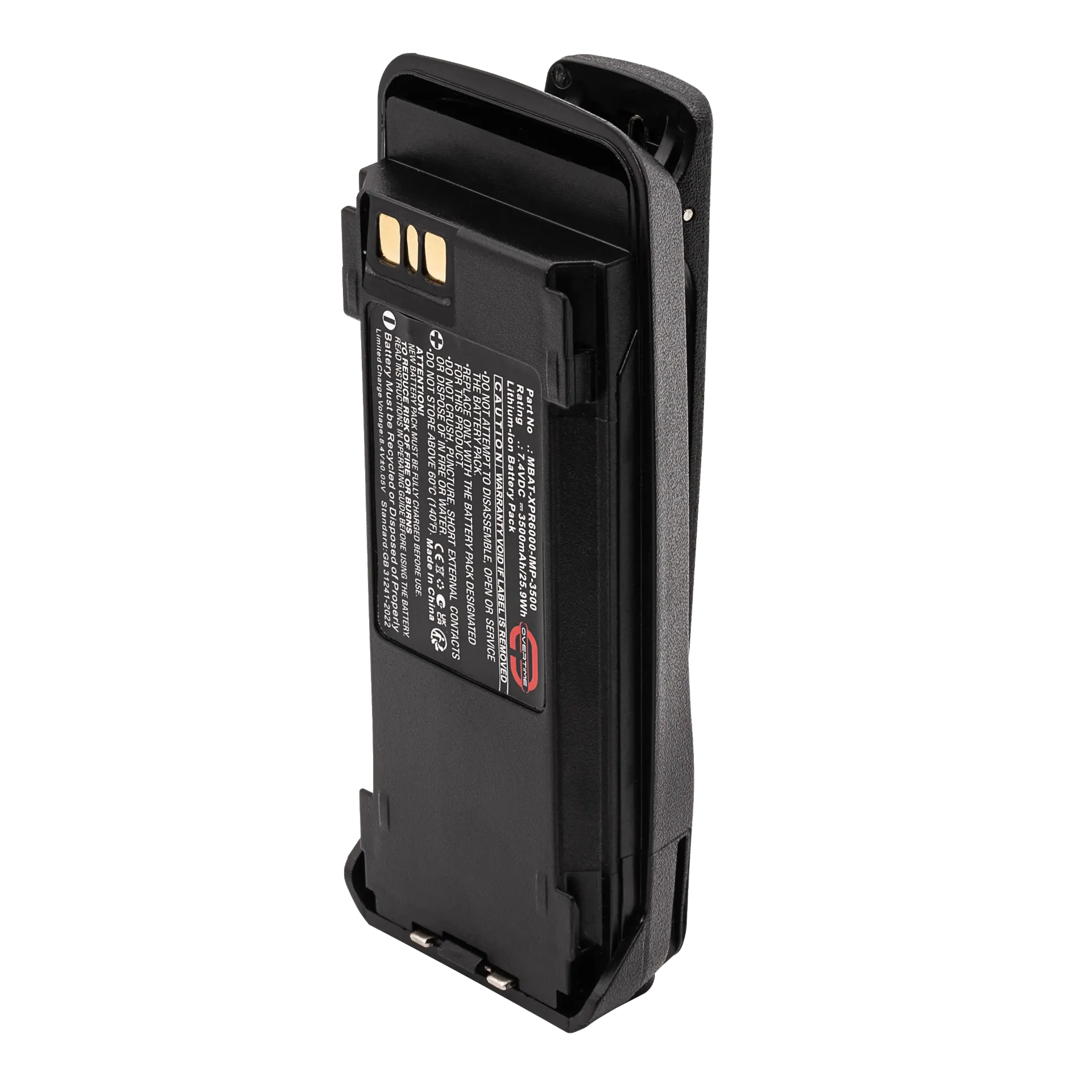 [MBAT-XPR6000-IMP-3350] Li-Ion Battery for Motorola XPR6000 Radios, 3350mAh, Smart