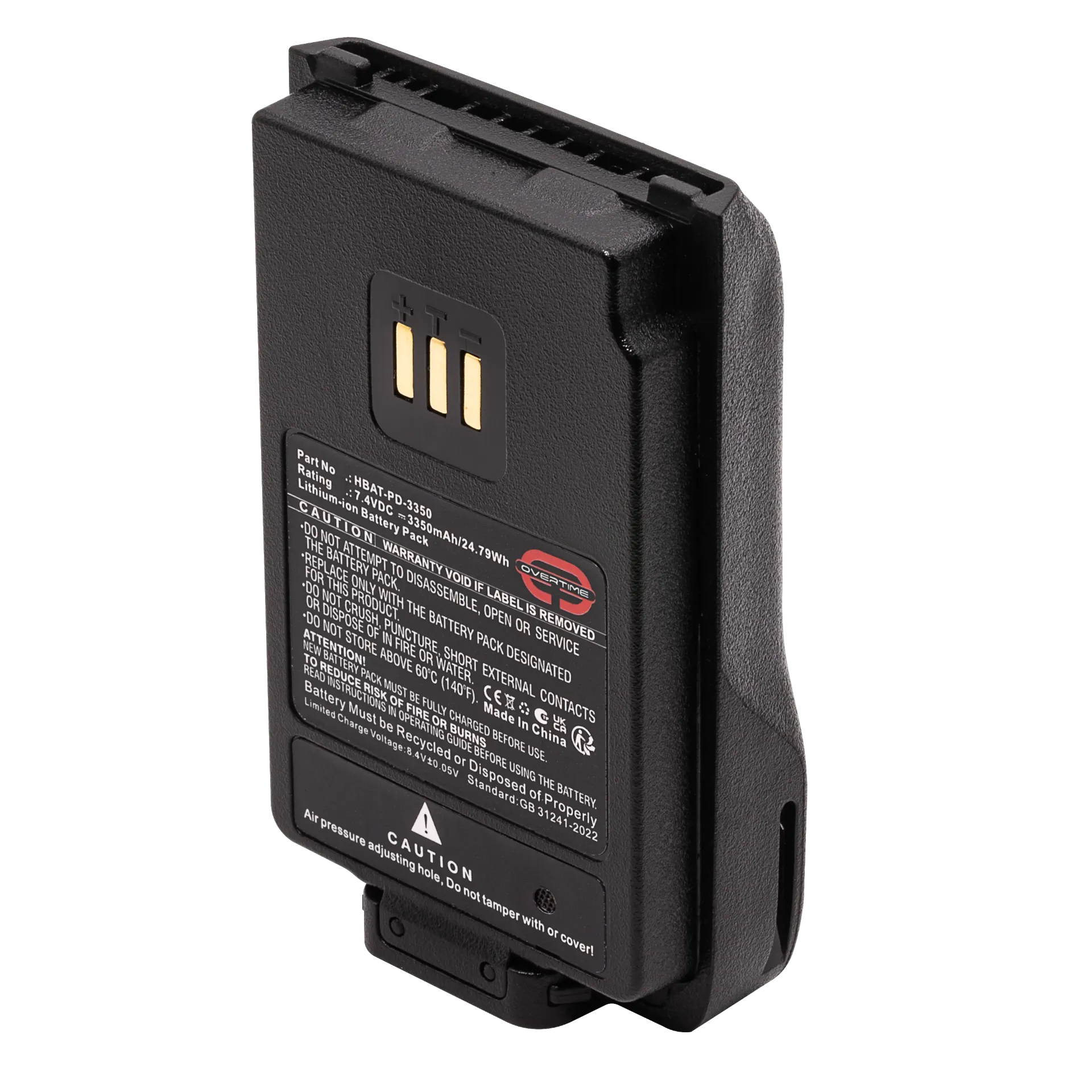 Li-Ion Battery for Hytera PD4, 5, & 6 Series Radios, 3350mAh