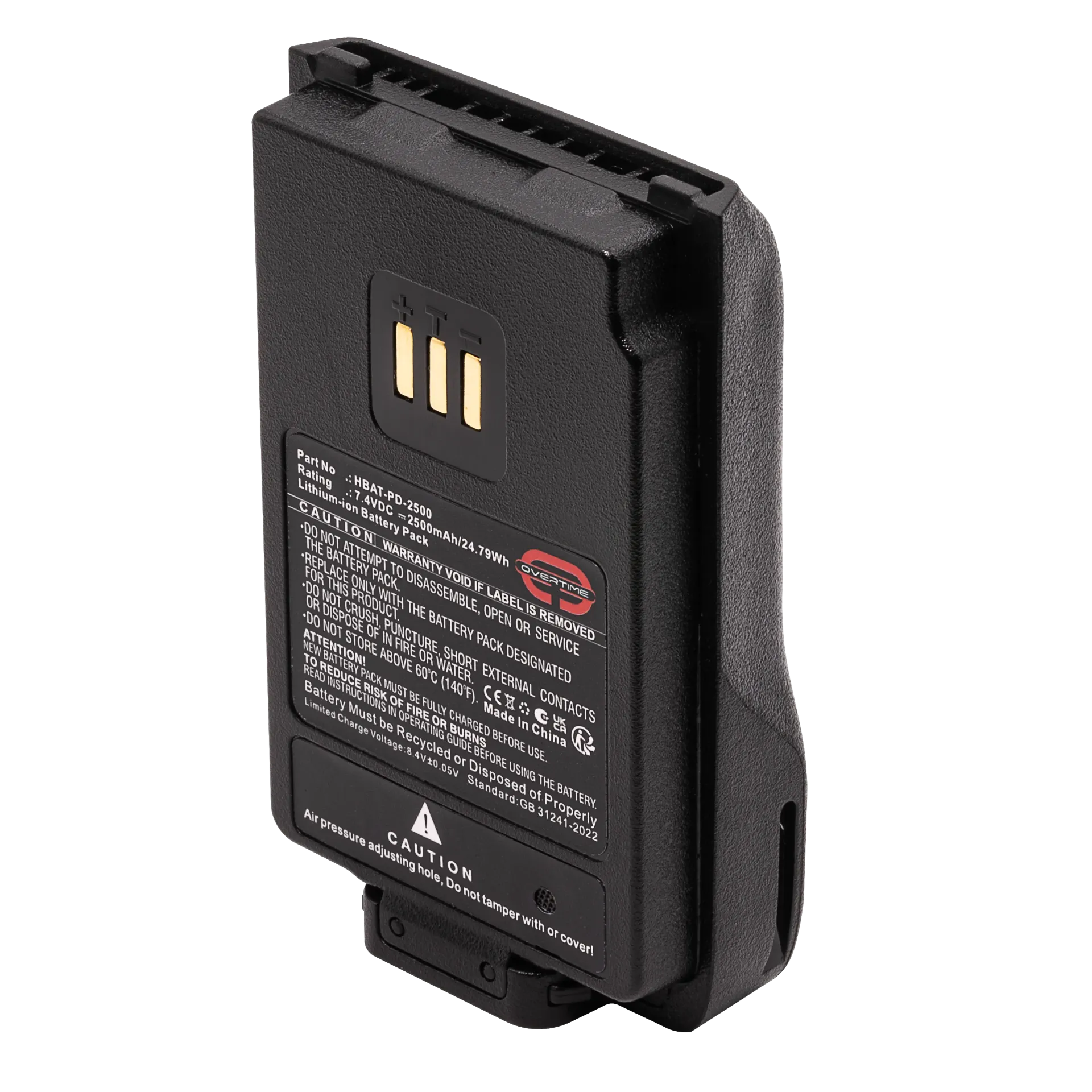 Li-Ion Battery for Hytera PD4, 5, & 6 Series Radios, 2500mAh