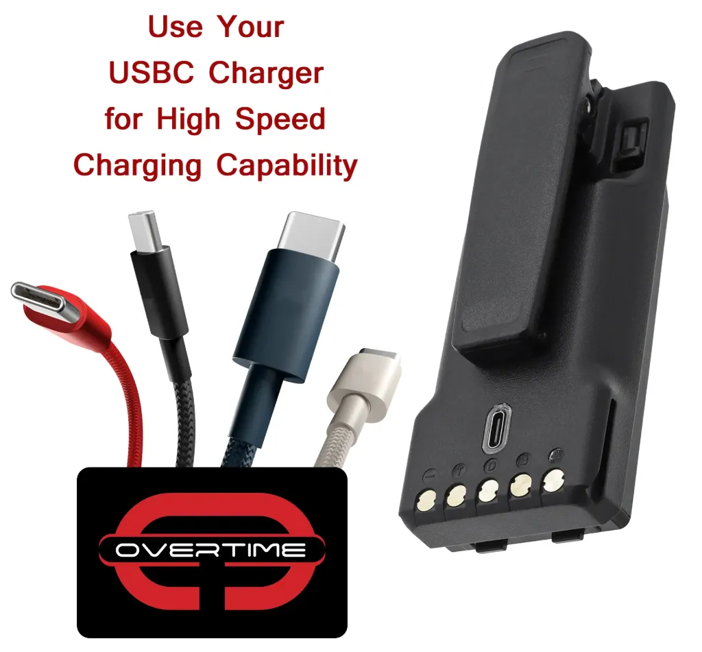 Li-Ion Battery for Icom IP730 & IC-F4~F7 Series Radios, 3300mAh, USBC