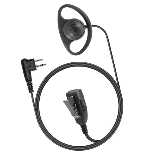 1-Wire D-Ring Earpiece with 2 Lines Out Bottom of PTT/Mic - ECO Line