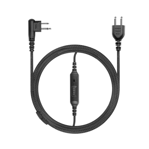 1-Wire SnapLock Earpiece Base with Braided Fiber Cloth & Slim PTT