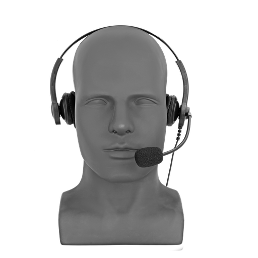 Lightweight Dual Muff Adjustable Headset with Boom Mic