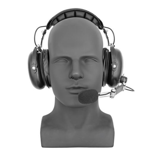 [HS7] Over-the-Head Dual Muff Heavy Duty Headset with Adjustable Boom Mic