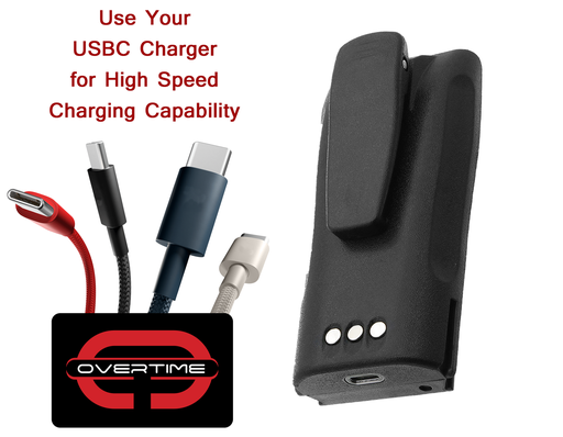 [MBAT-CP-USBC-3350] Li-Ion Battery for Motorola CP Radios, 3350mAh, USBC