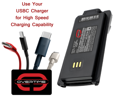 [HBAT-PD7-USBC-2600] Li-Ion Battery for Hytera PD7 Radios, 2600mAh, USBC